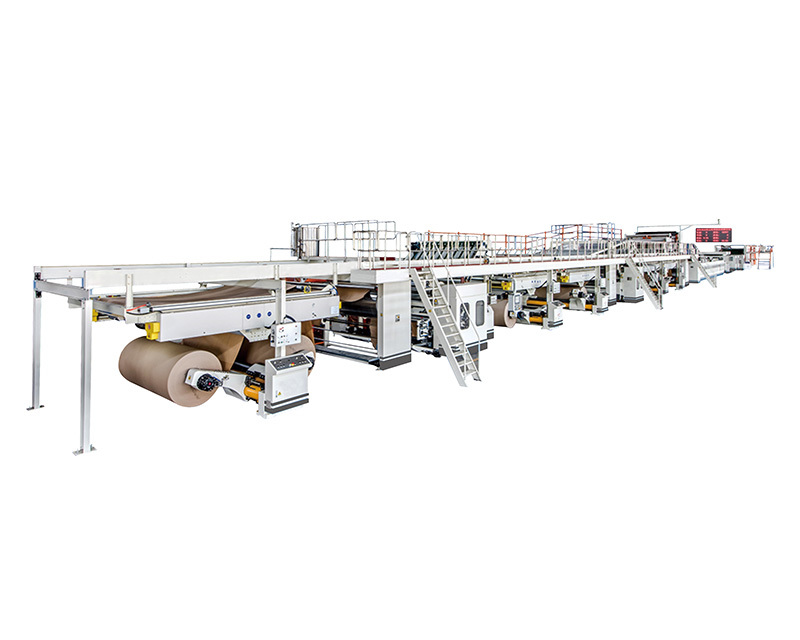 Automatic 3/5/7 ply corrugated cardboard production line